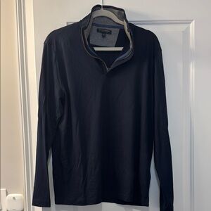Banana Republic Men's Navy Luxury Touch Quarter Zip Size Large